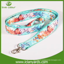 Polyester custom creative fashion cute keychain lanyard